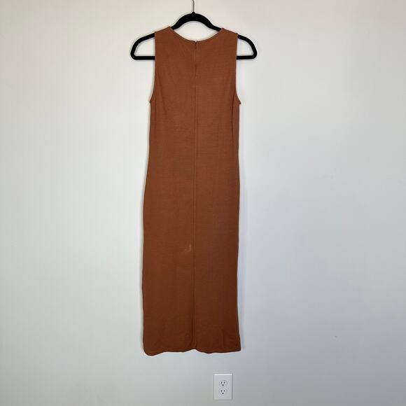 Anine Bing  Savannah Dress in Terracotta Earth Women's Small Midi - Picture 6 of 10